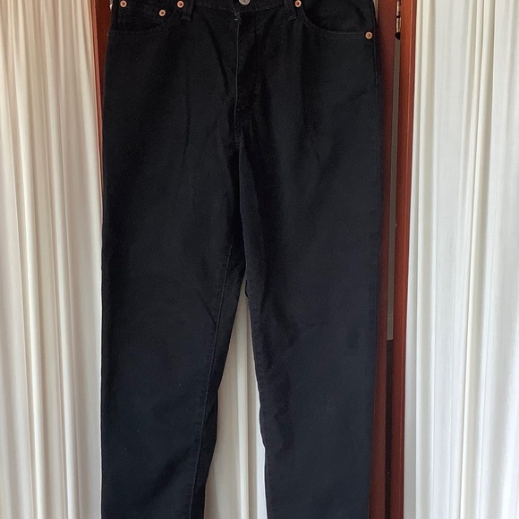Vintage Levis 512 Black Jeans Womens 10 Med Slim Fit Tapered Leg High Rise - Picture 1 of 6